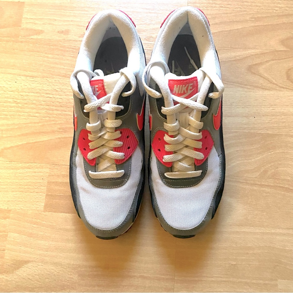 Pink and white Nike Air Max